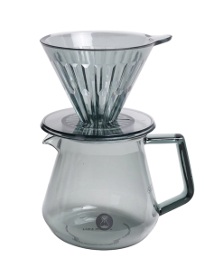 TIME MORE V60 COFFEE SERVER AND DRIPPER 01 PCTG Black